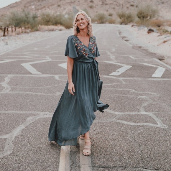 damara faux wrap dress